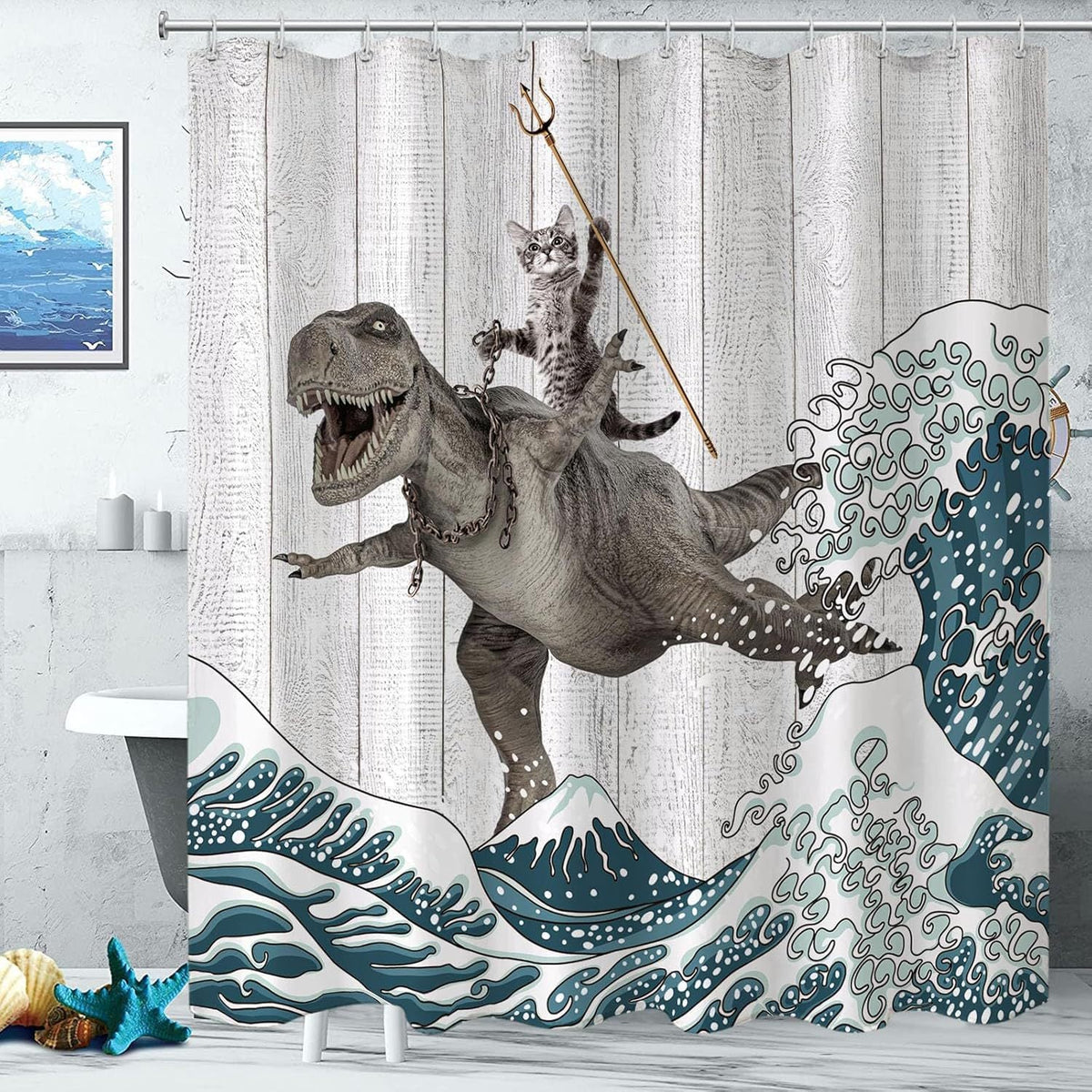 Siopsrl | Ocean-Theme Shower Curtain Siopsrl