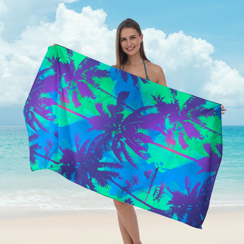 Siopsrl | Beach towel with tropical leaf design Siopsrl