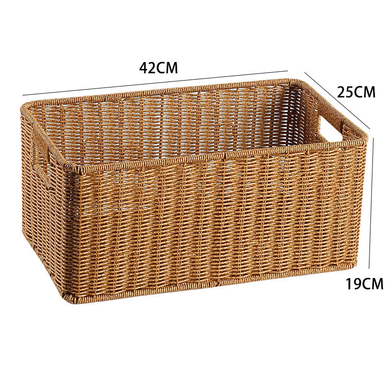 Handcrafted Large Rectangular Wicker Storage Basket Siopsrl