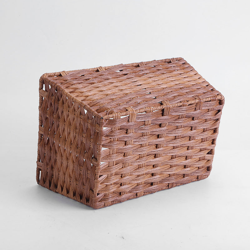 Rectangular Woven Storage Basket with Durable Construction and 30 × 20 cm Size