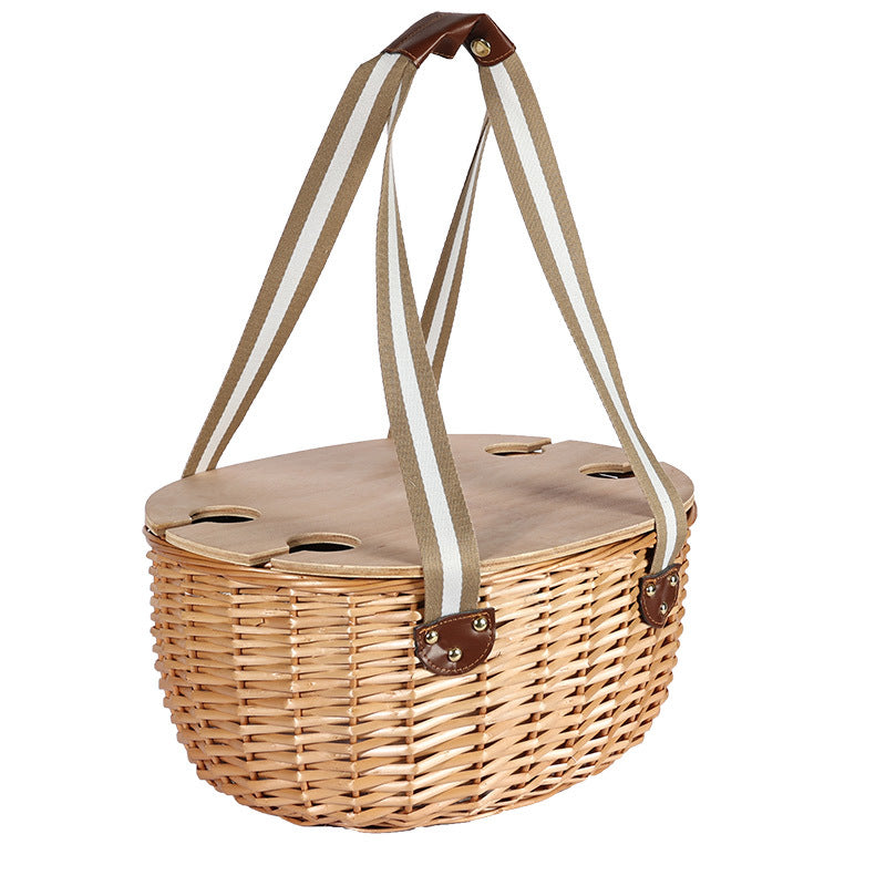 Ladies Picnic Basket with Practical Folding Table Siopsrl