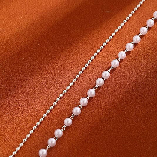 Siopsrl | Double Strand Crystal Beaded Anklet Siopsrl