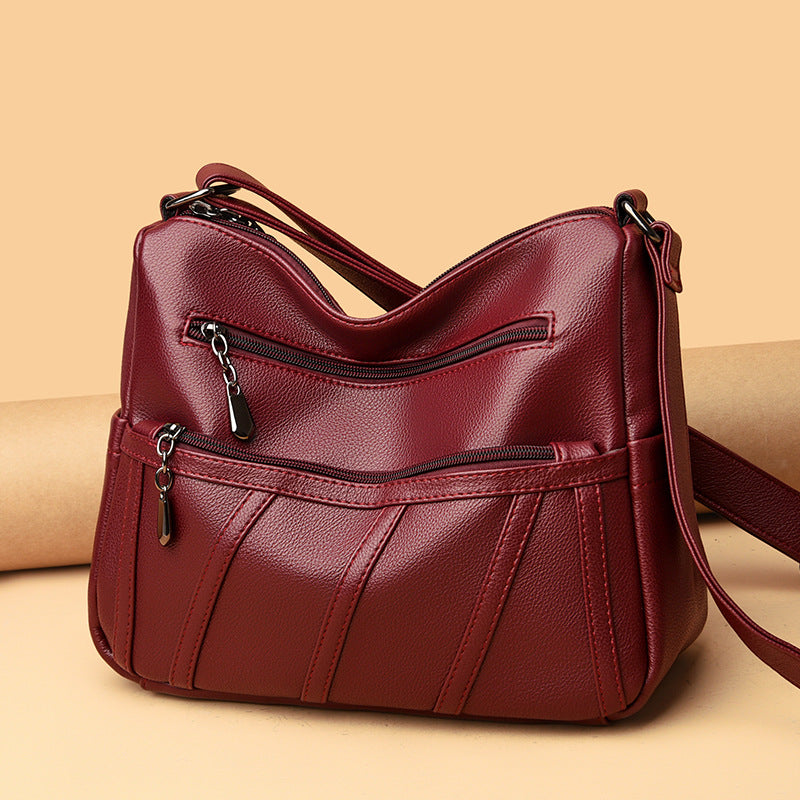 Elegant Zip-Detail Shoulder Bag Siopsrl