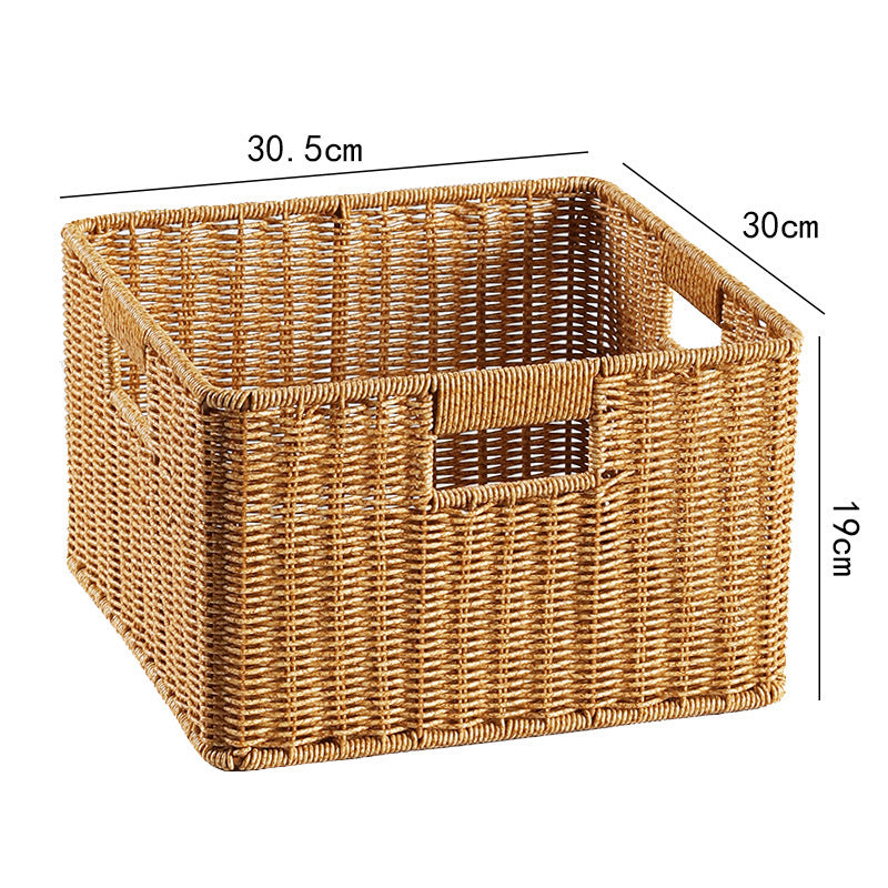 Handcrafted Large Rectangular Wicker Storage Basket Siopsrl