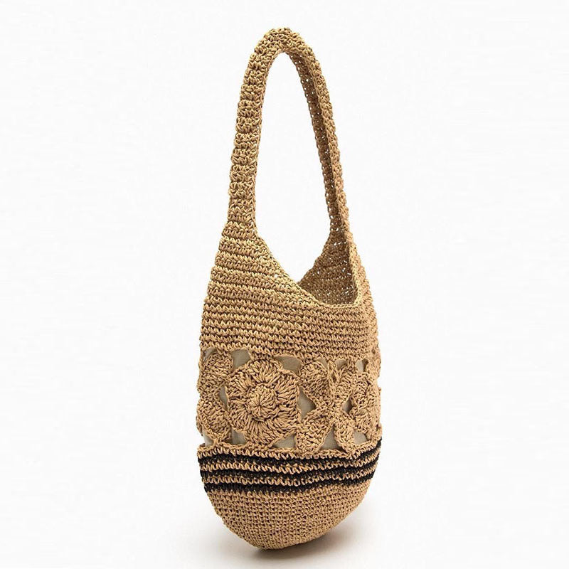 Siopsrl | Crocheted Shoulder Bag with Floral Design Siopsrl