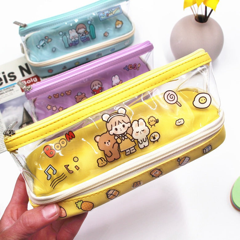 Siopsrl | Fun Cartoon-Themed Zippered Pencil Case Siopsrl