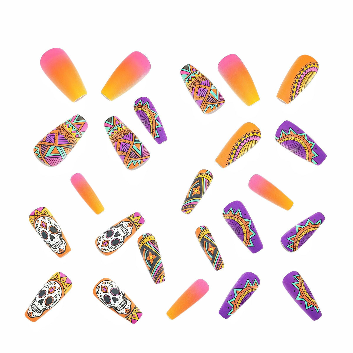 Siopsrl | Art Nails In Creative Skull Design Siopsrl