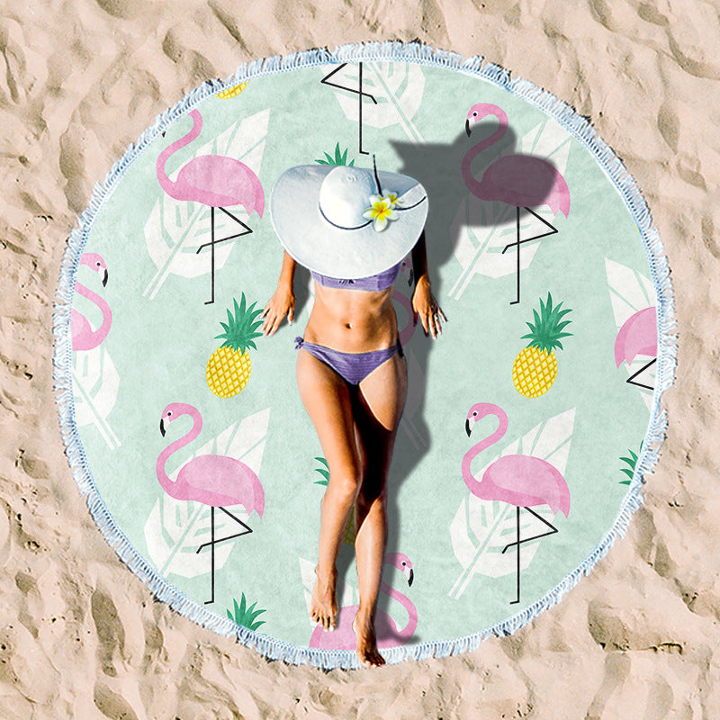 Siopsrl | Rundstrand towel with unique sunset design Siopsrl