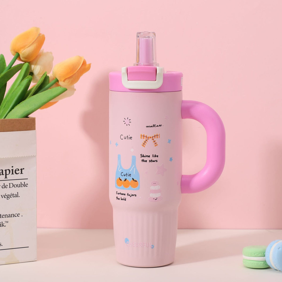 Siopsrl | Cartoon-Printed Insulated Travel Mug Siopsrl
