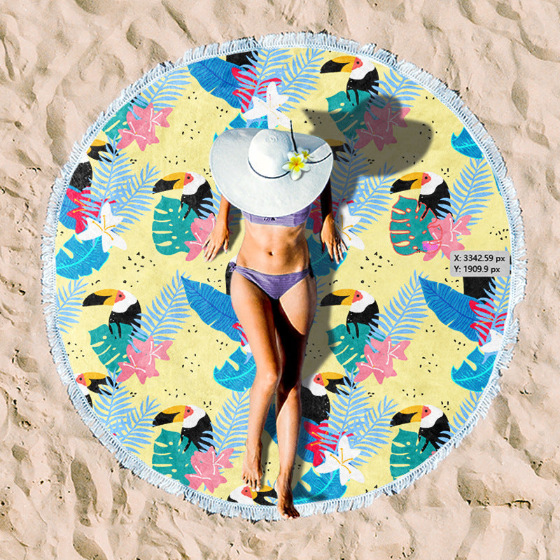 Siopsrl | Rundstrand towel with unique sunset design Siopsrl