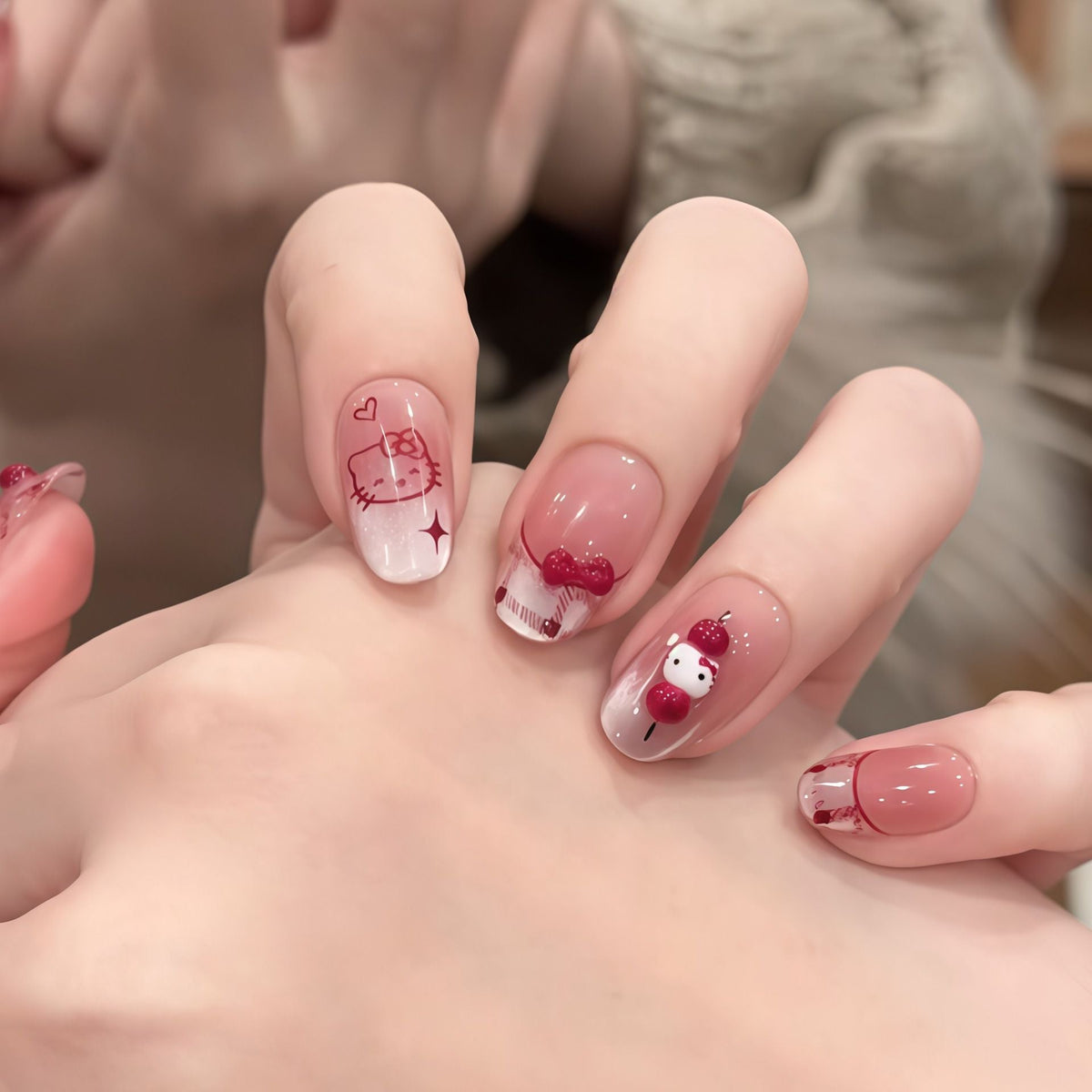 Siopsrl | Whimsical Character Press-On Nail Art Siopsrl