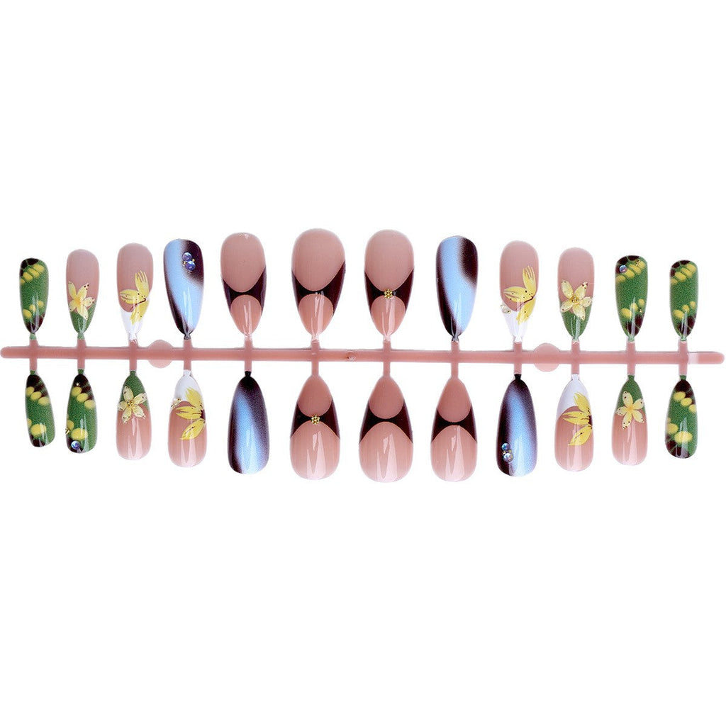 Siopsrl | Artificial nails with handcrafted floral designs Siopsrl