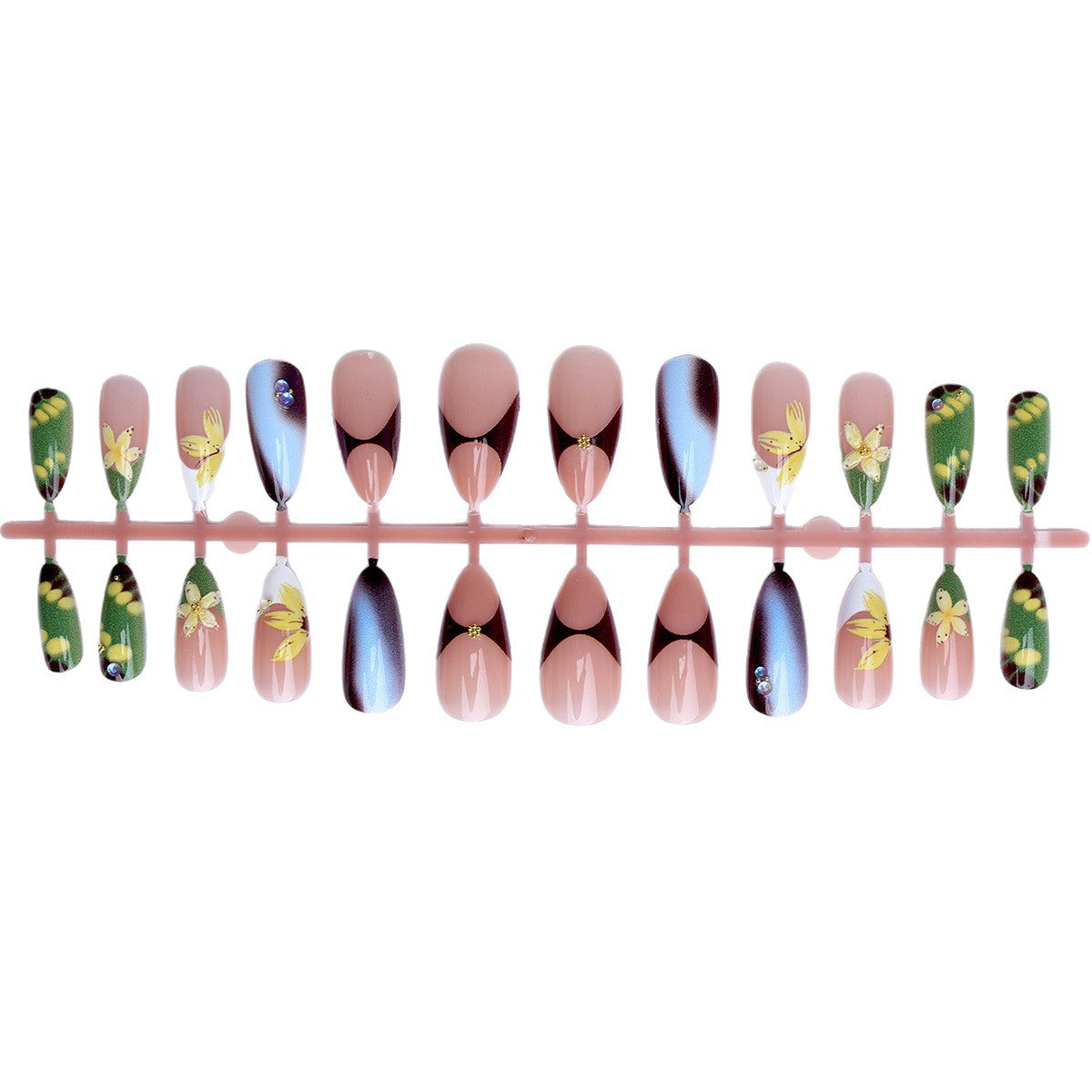 Siopsrl | Artificial nails with handcrafted floral designs Siopsrl