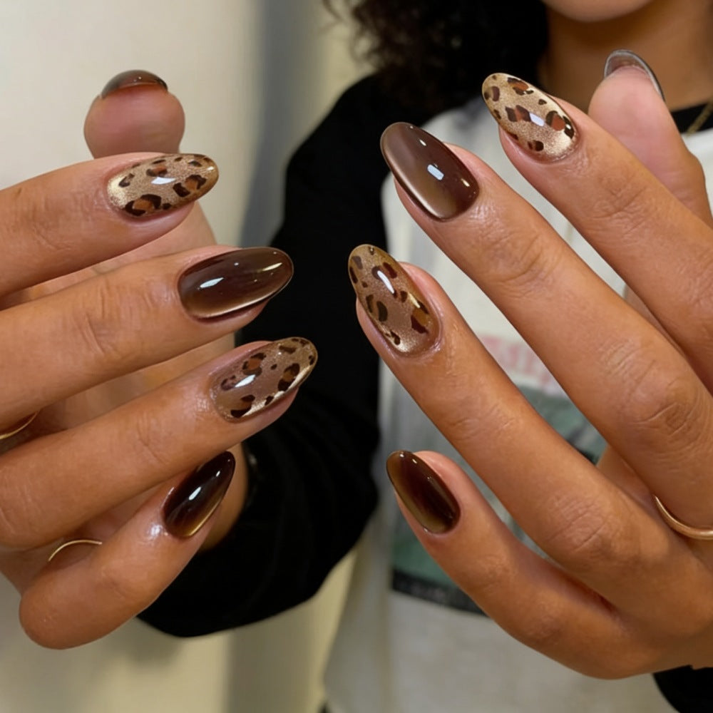 Siopsrl | Artificial Nails in Elegant Leopard Pattern Siopsrl