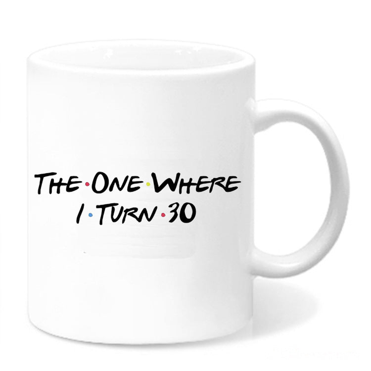 Siopsrl | Birthday Novelty Ceramic Coffee Mug With Glossy Porcelain Finish Large C-Handle Dishwasher Safe