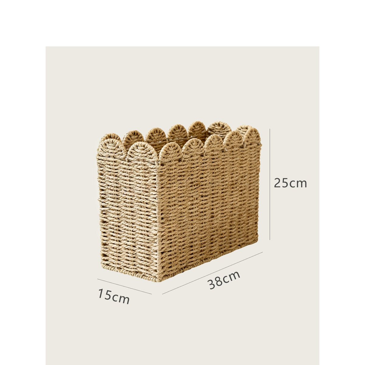 Decorative storage basket with waved edge Siopsrl