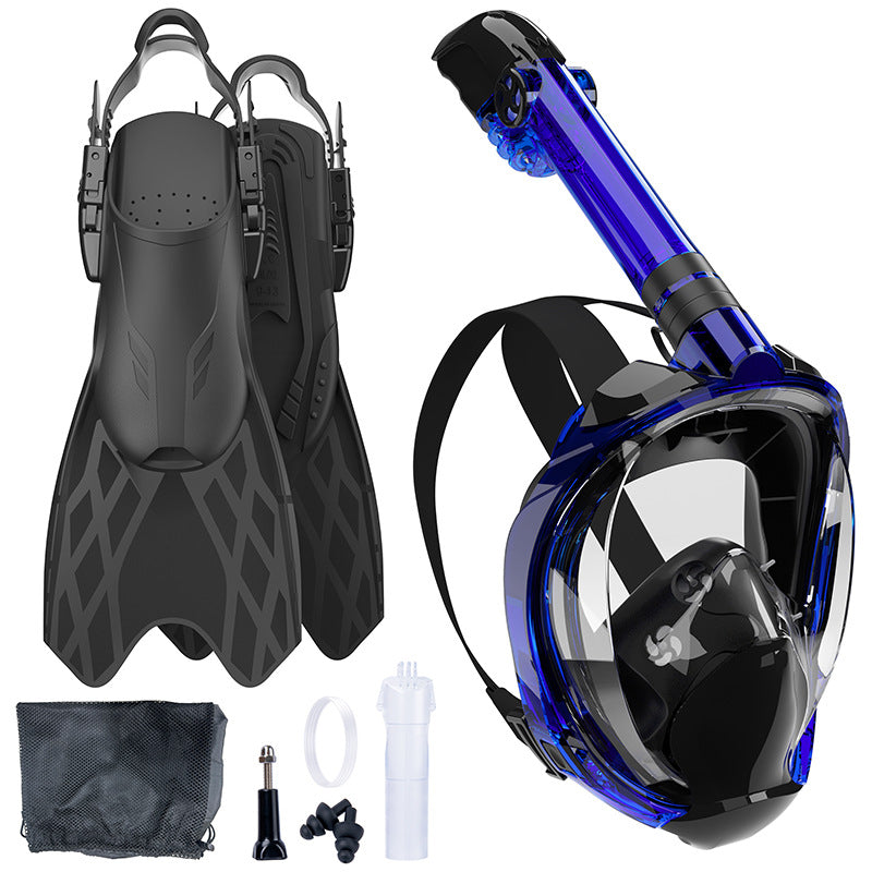 Siopsrl | Snorkeling equipment with highly flexible fins and full face mask Siopsrl