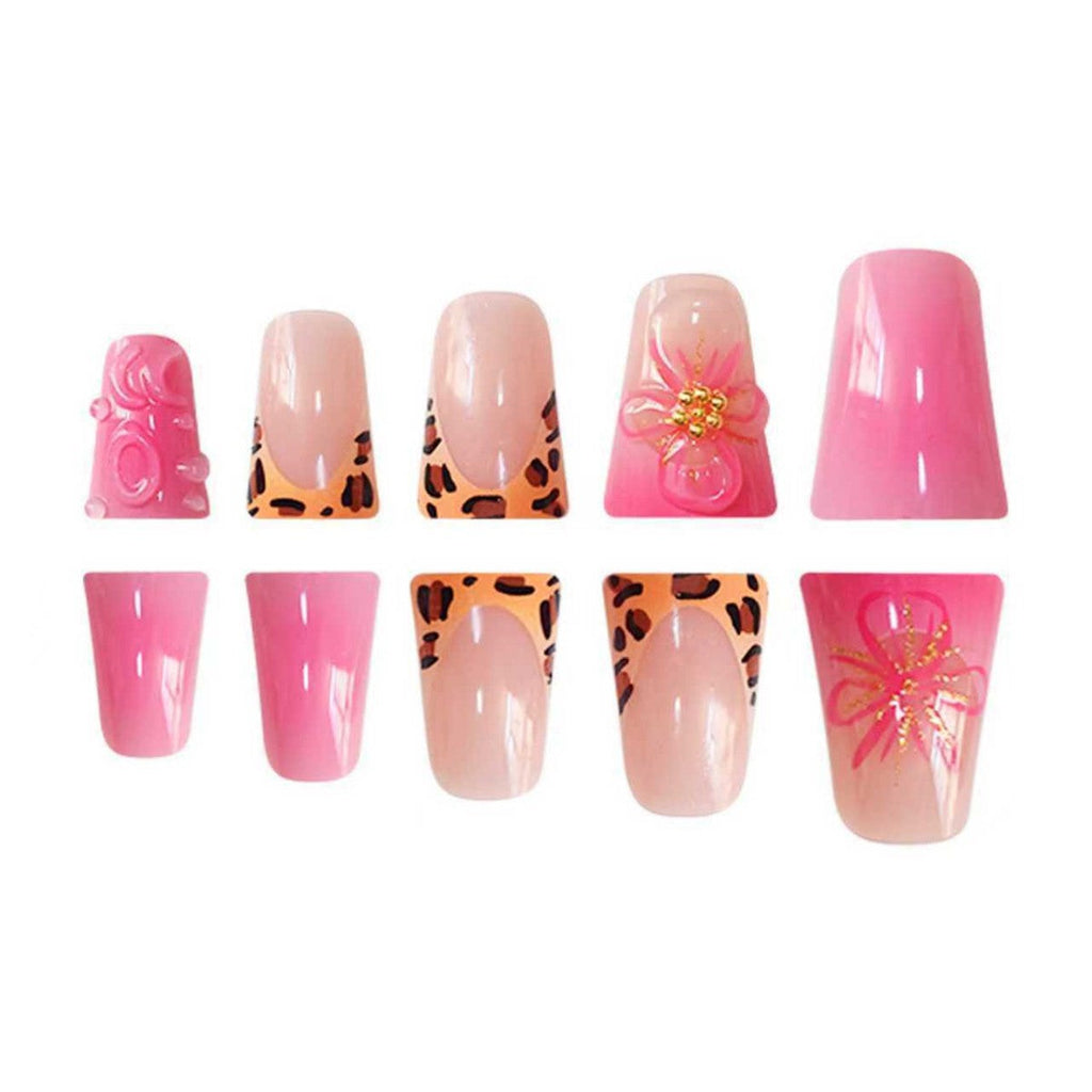 Siopsrl | Decorative Press-On Nail Extensions with Floral Accents Siopsrl