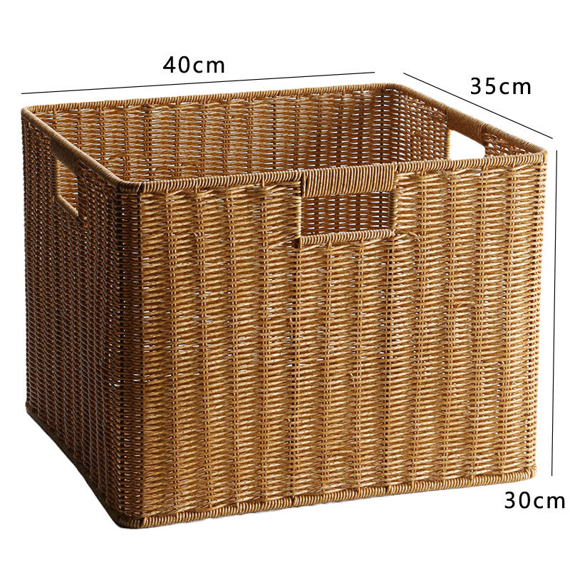 Handcrafted Rectangular Wicker Storage Bin Siopsrl