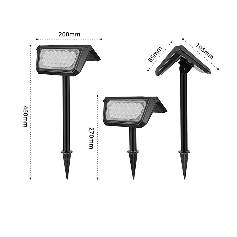 Solar-Powered LED Garden Pathway Spotlight Stakes Siopsrl