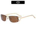 Siopsrl | Sleek Geometric Metal Frame Sunglasses