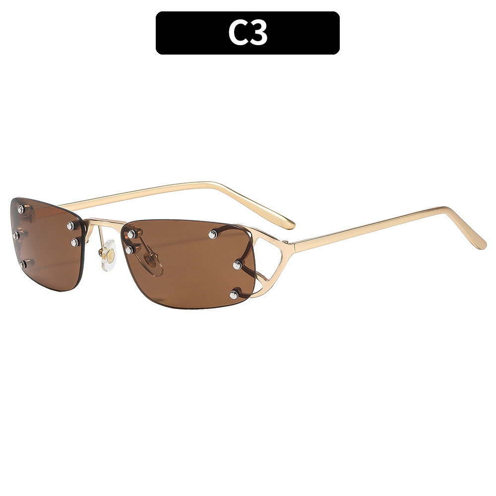 Siopsrl | Sleek Geometric Metal Frame Sunglasses