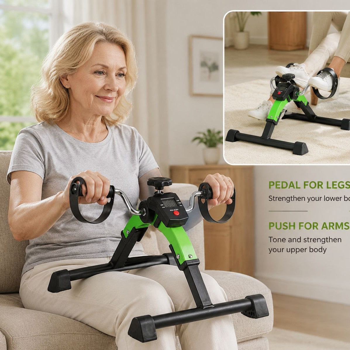 Siopsrl | Compact Adjustable Mini Pedal Exerciser Siopsrl