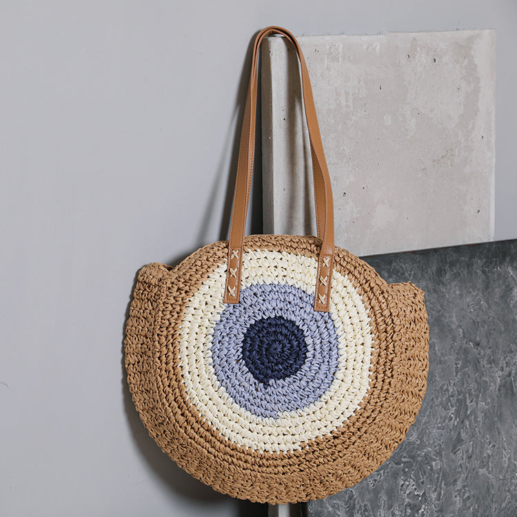 Siopsrl | Round Basket Bag with Modern Design Siopsrl