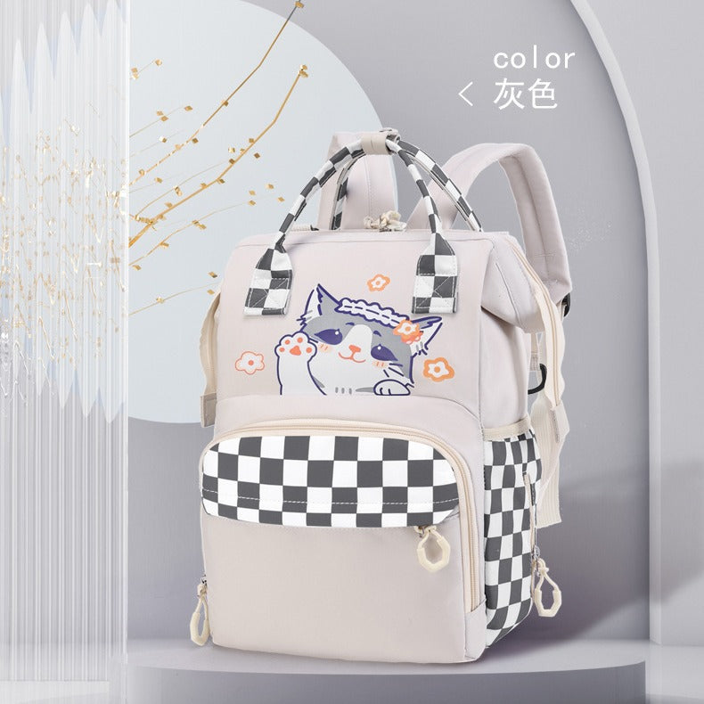 Siopsrl | Playful Cat-Themed Multi-Pocket Backpack Siopsrl