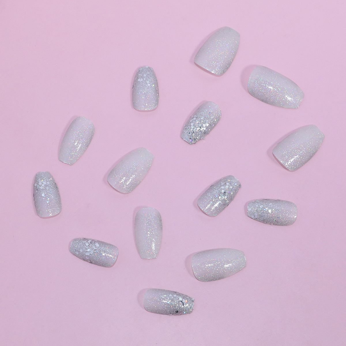 Siopsrl | Glitter-Dusted Long Stiletto Press-On Nails Siopsrl