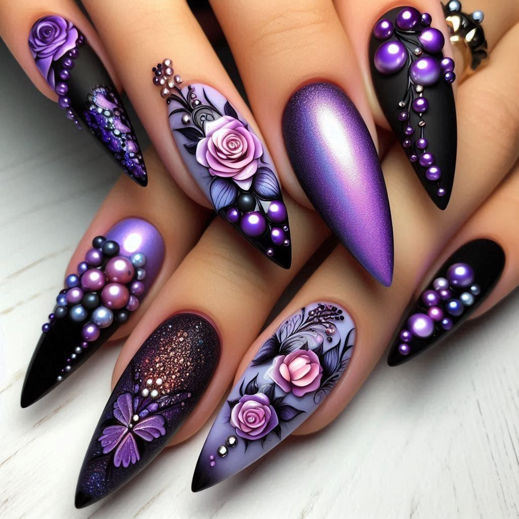 Siopsrl | Creative Nail Art with Exotic Leaf Design Siopsrl