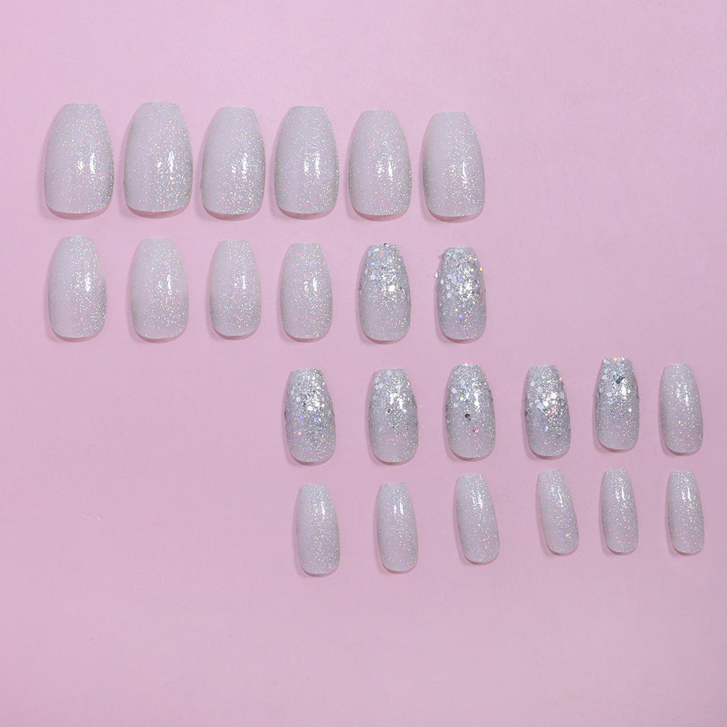 Siopsrl | Glitter-Dusted Long Stiletto Press-On Nails Siopsrl