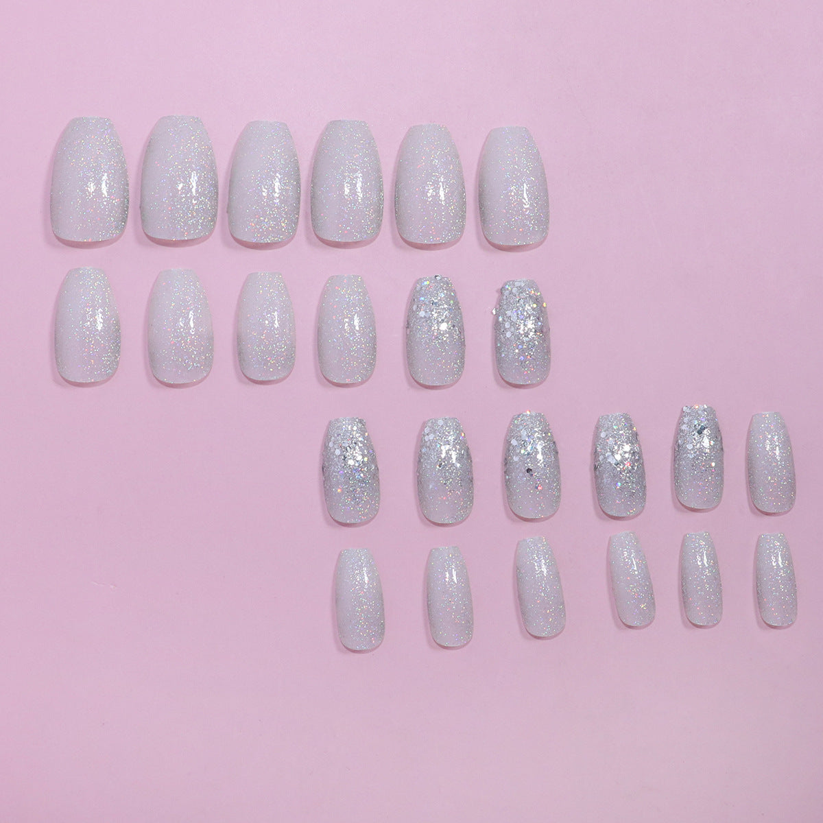 Siopsrl | Glitter-Dusted Long Stiletto Press-On Nails Siopsrl