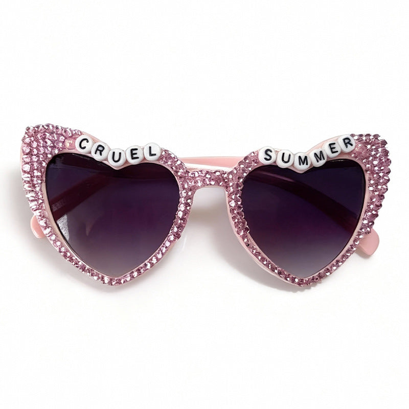 Siopsrl | Heart-Frame Rhinestone Sunglasses Siopsrl