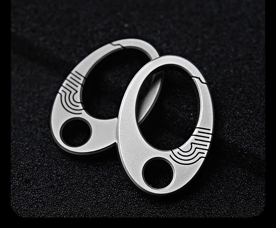 Siopsrl| Exquisite Mini Pure Titanium Keychain: EDC Press-Lock Charm Tool