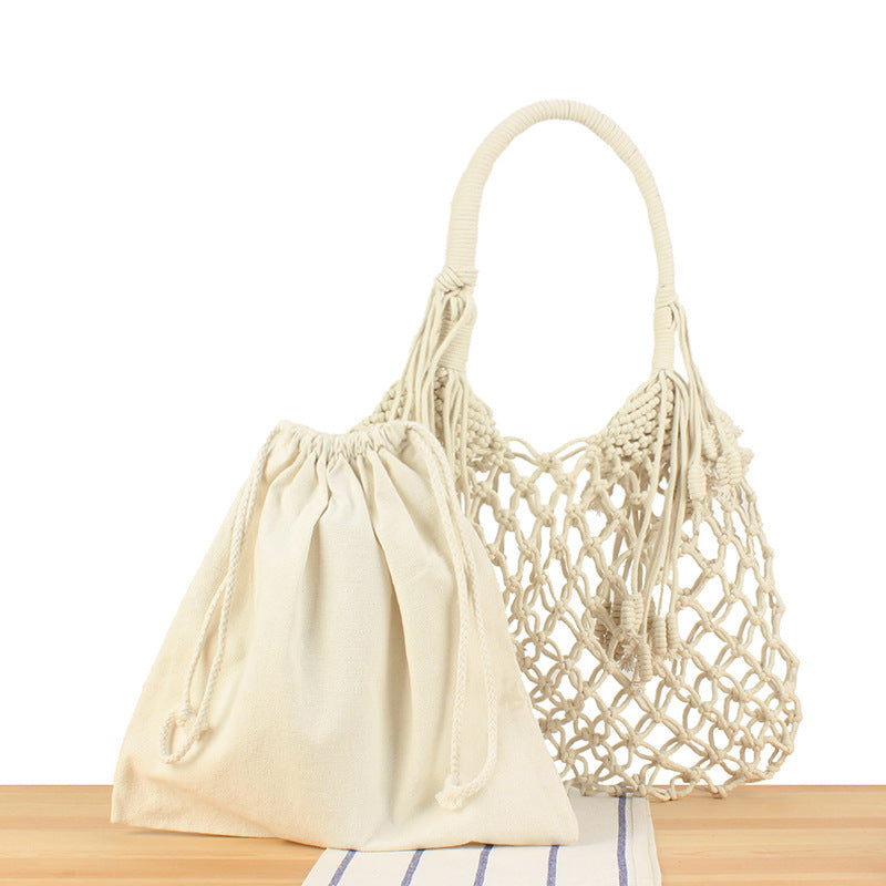 Siopsrl | Macrame Tote Bag with Inner Pocket Siopsrl