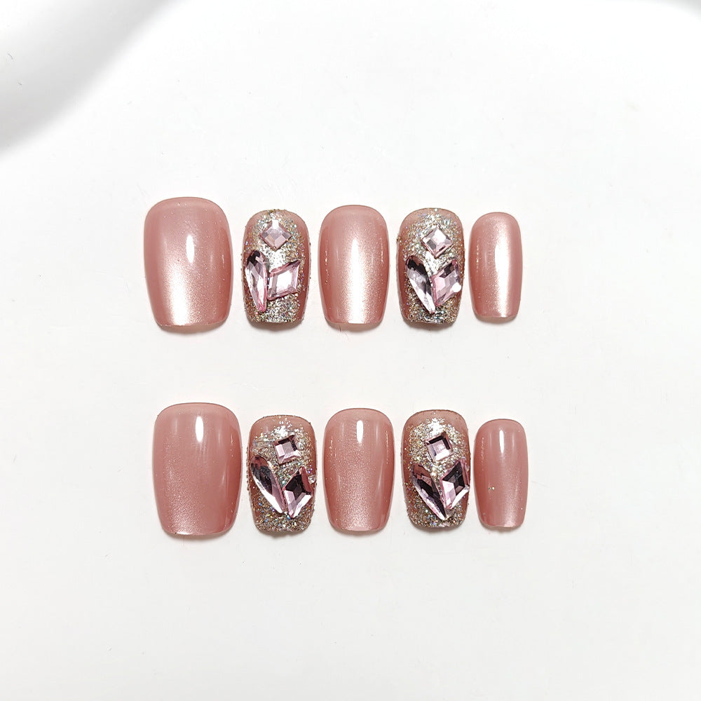 Siopsrl | Artificial nails with glitter and crystal accents Siopsrl