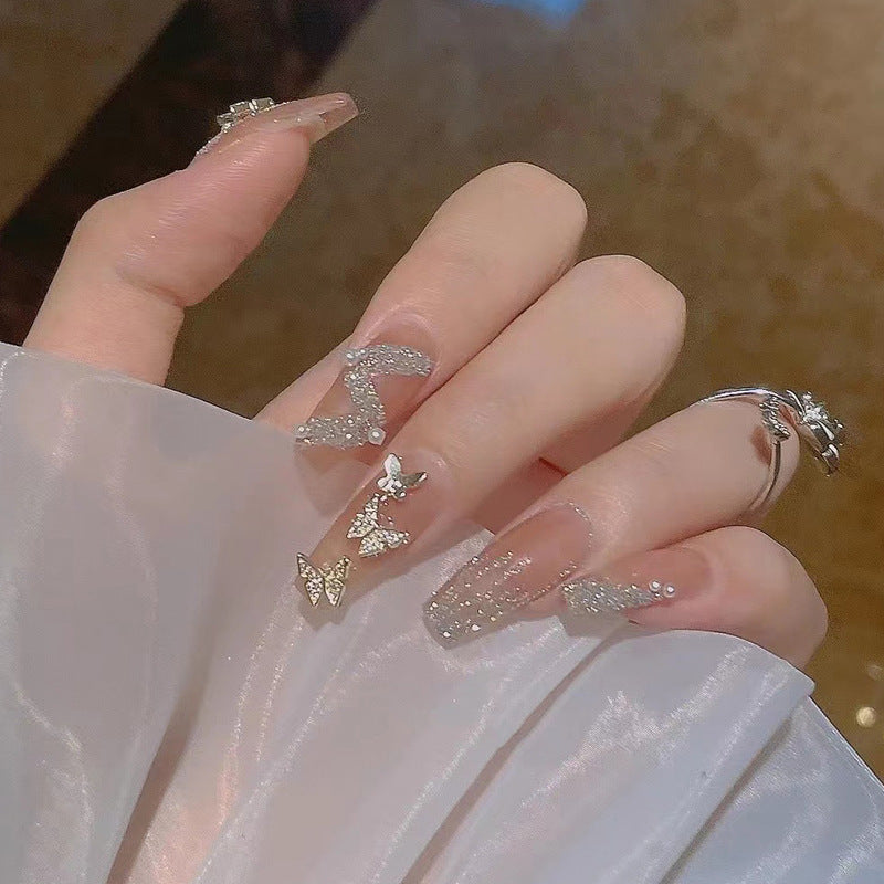 Siopsrl | Artificial Glamorous Heart Nail Tips Siopsrl