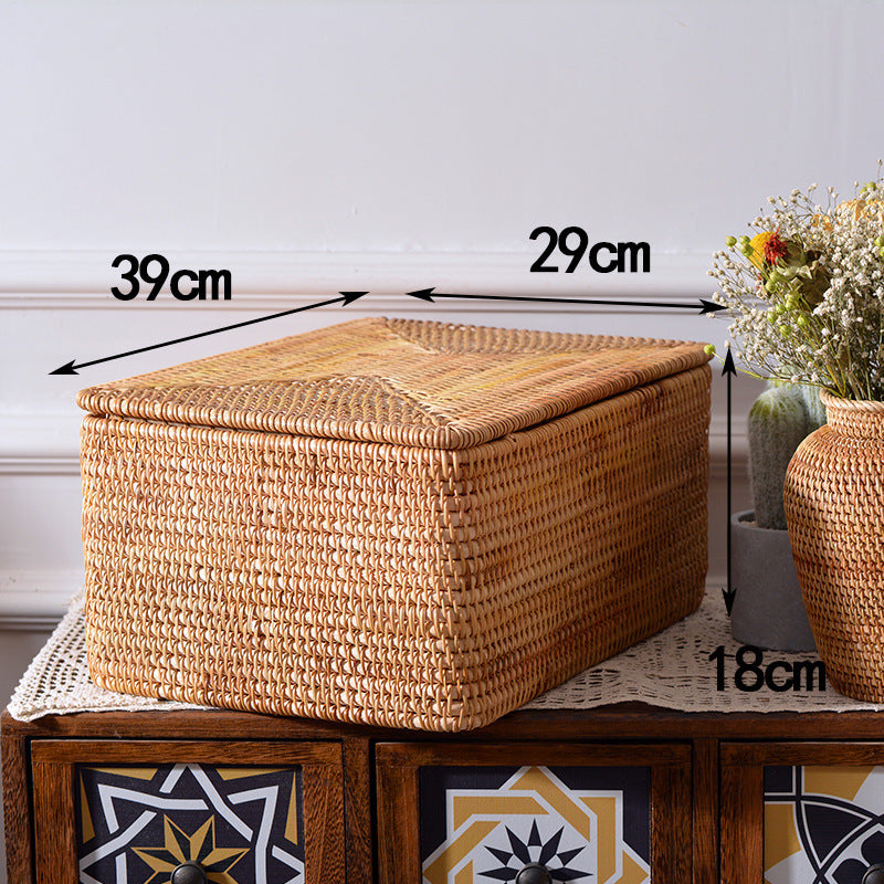 Women rectangular rattan storage basket Siopsrl