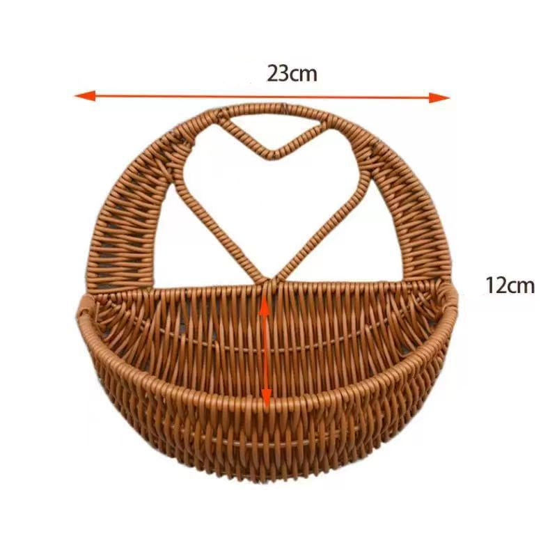 Heart-Shaped Woven Storage Basket Siopsrl
