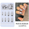 Siopsrl | Metallic Glossy Press-On Nail Set Siopsrl