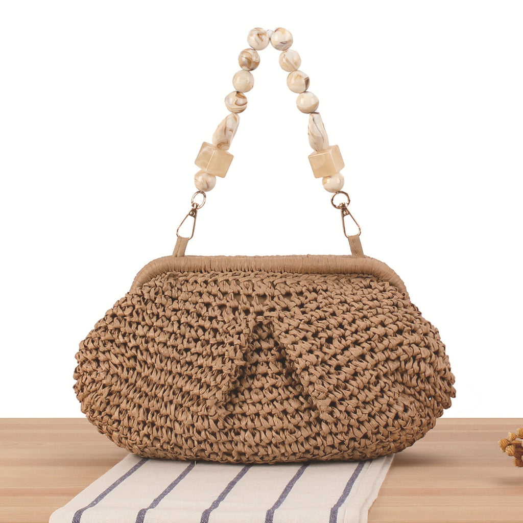 Siopsrl | Handbag with Decorative Wooden Handles Siopsrl