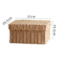 Storage basket with lid and reed design Siopsrl