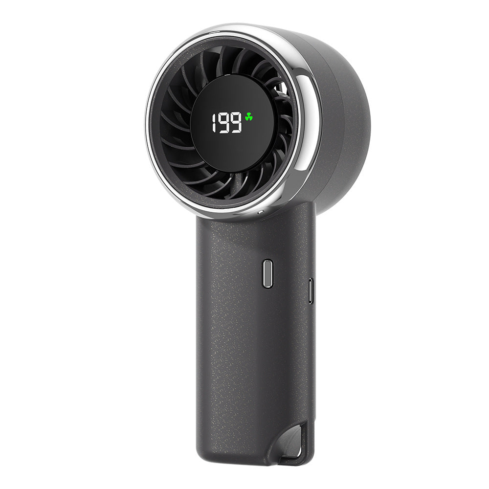 Siopsrl | Women's Portable Hand Fan with Digital Temperature Display and Integrated Battery Siopsrl