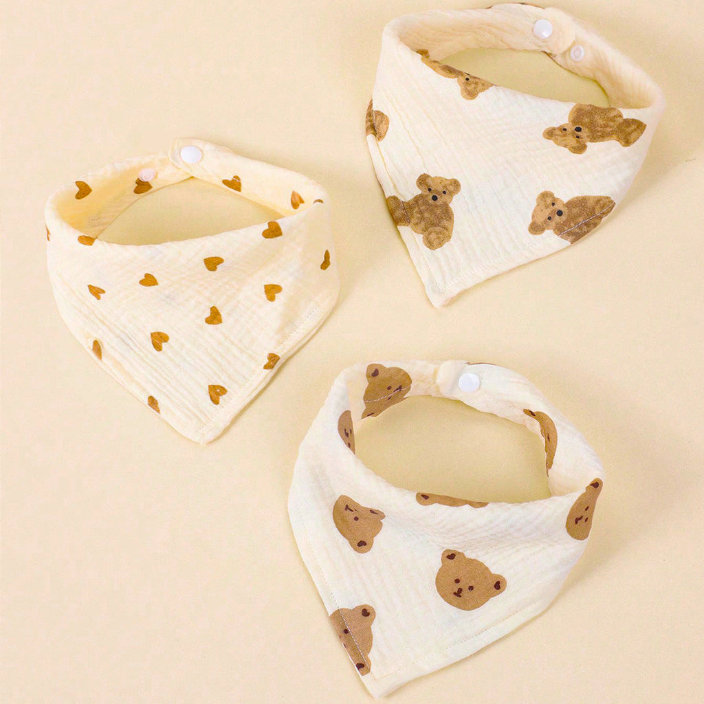Siopsrl | Soft Cotton Baby Bandana Bib Set Siopsrl
