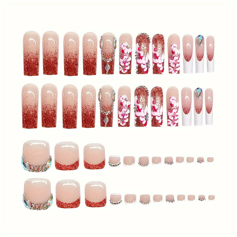 Siopsrl | Designer Floral Acrylic Nail Art Siopsrl
