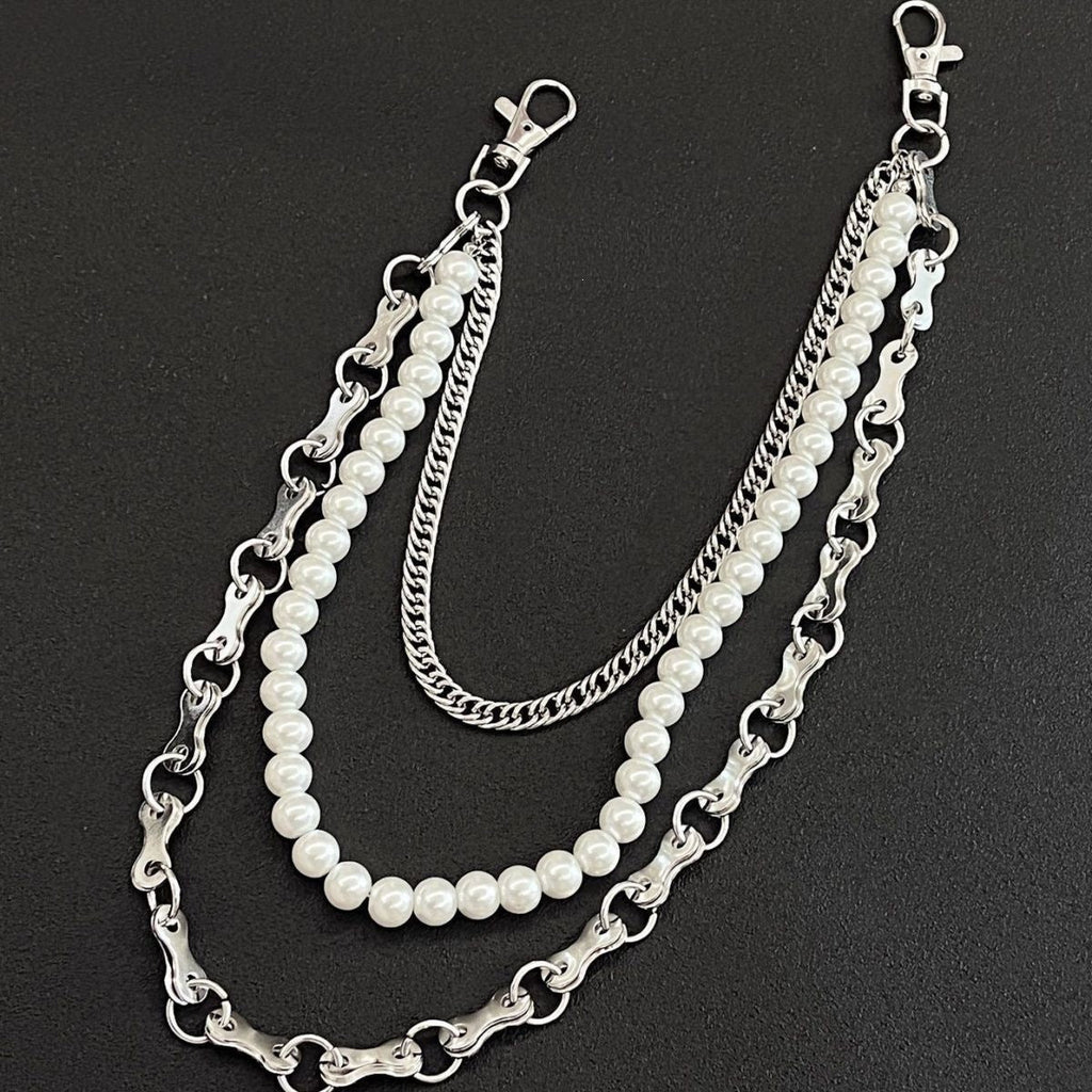Siopsrl | Fashionable chain bracelet with pearls and metal links Siopsrl