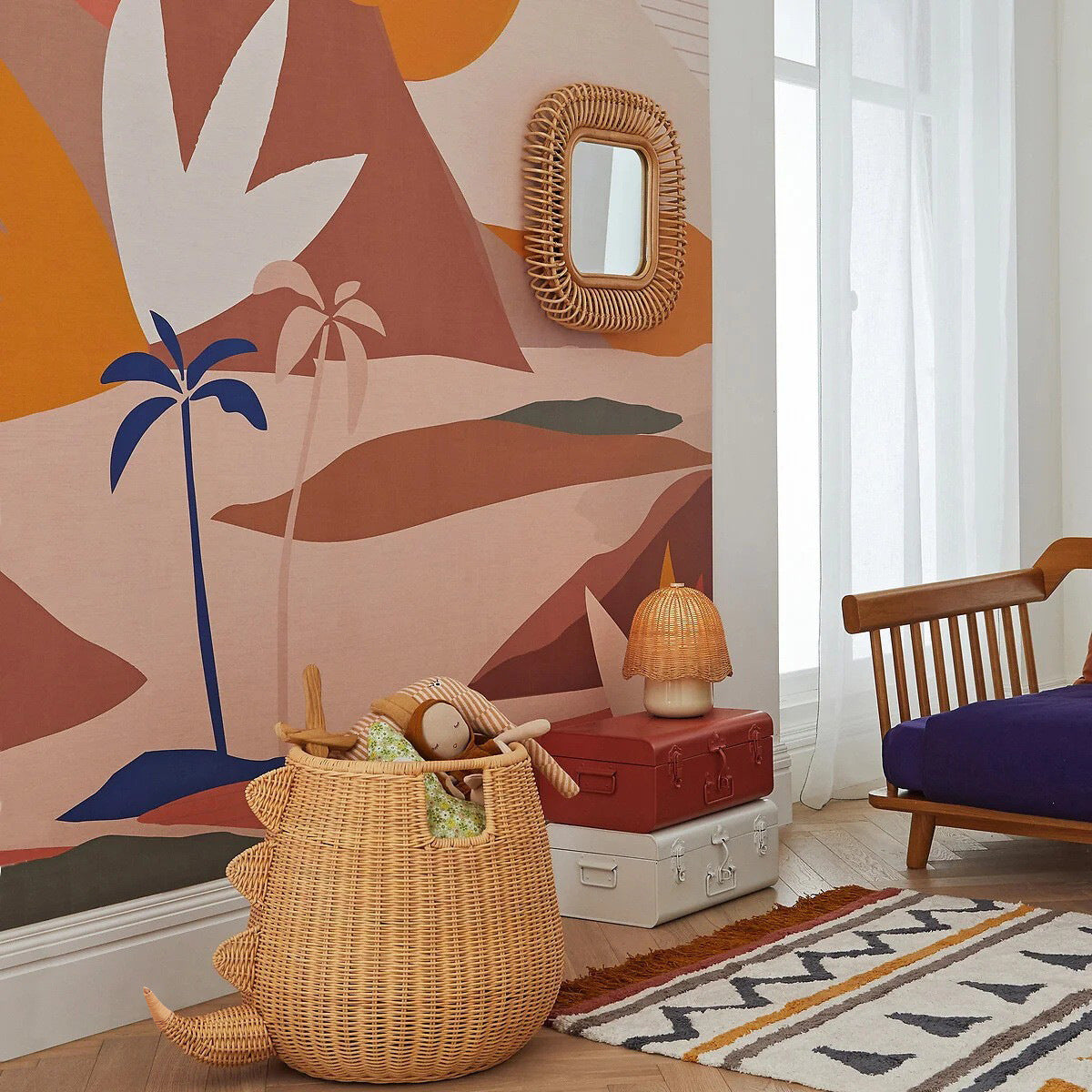 Creative Dinosaur-Shaped Woven Storage Basket Siopsrl