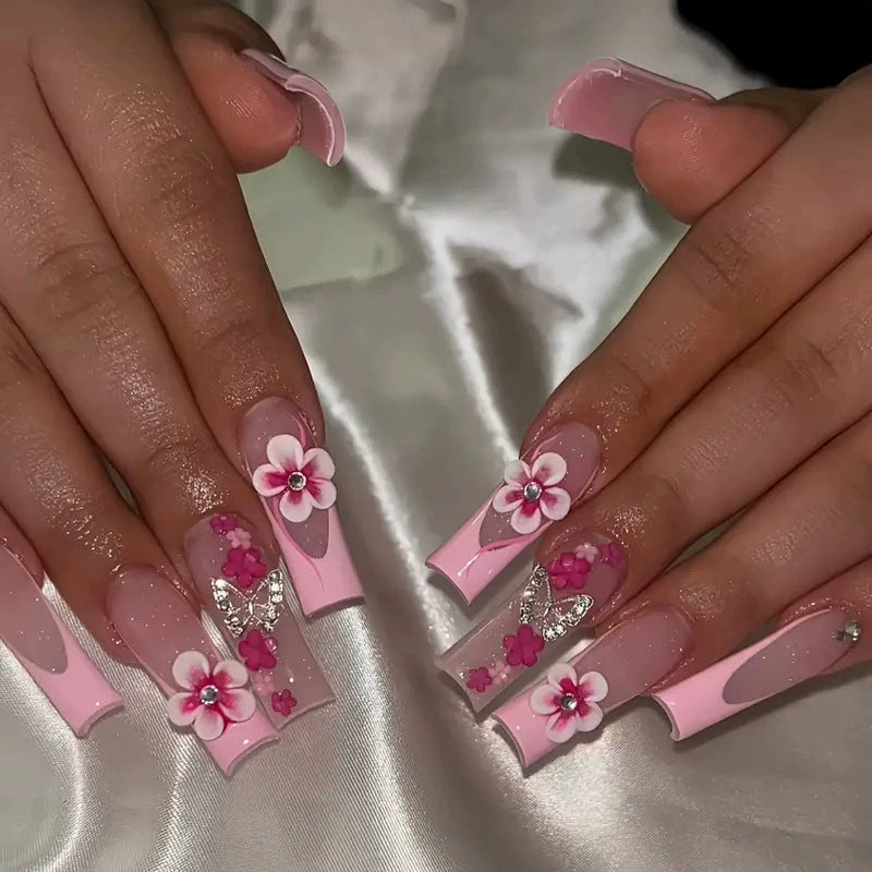 Siopsrl | Decorative Long Press-On Nail Extensions Siopsrl