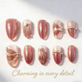 Siopsrl | Decorative Press-On Nail Set with Elegant Pearl Accents Siopsrl